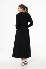 Black Sweatshirt Maxi Dress