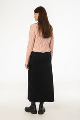 Black Pocket Cargo Skirt