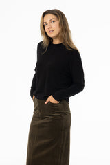 Black Swing Mock Neck Top