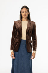 Bone Floral Scalloped Top