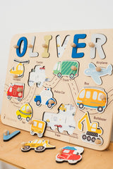 Wooden Toys for Children, Sensory Activity, Jungle Theme Nursery, Birthday Gift for Kids, Montessori Puzzle Board, Personalized Baby Gift,