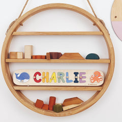 Baby Boy Name Puzzle, Personalized Gift for Baby, Dinosaur Theme Nursery, Kids Montessori Toys, Wooden Toys for Toddler, 1st Birthday Gift