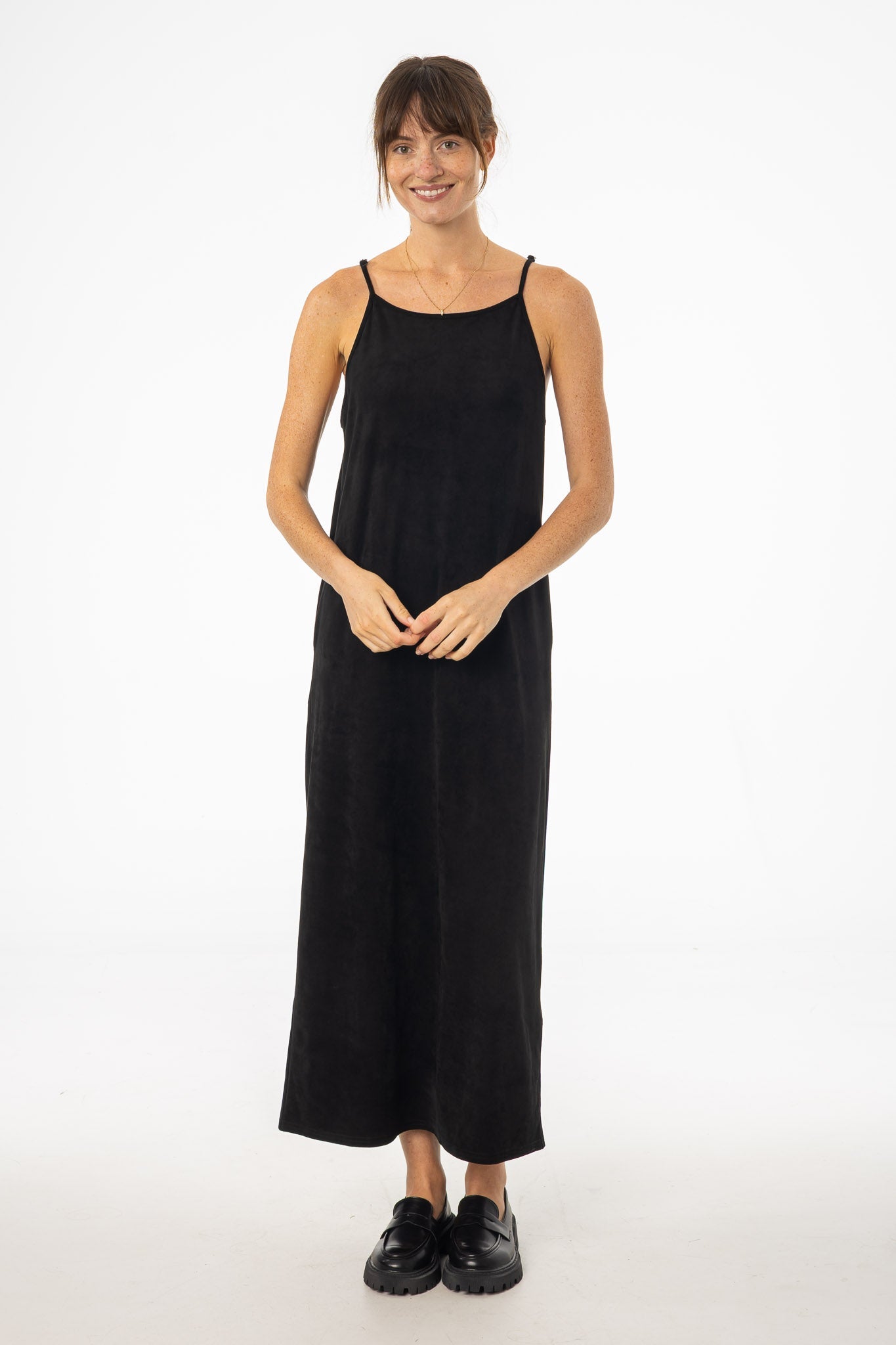 Black Microsuede Maxi Jumper