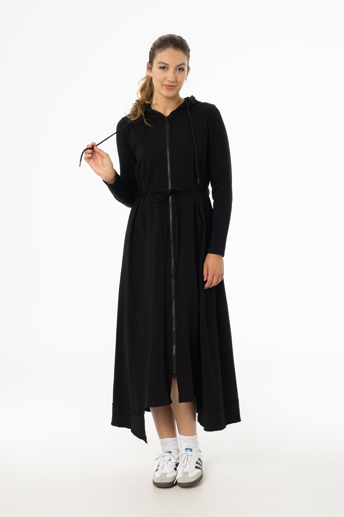 Black Sweatshirt Maxi Dress