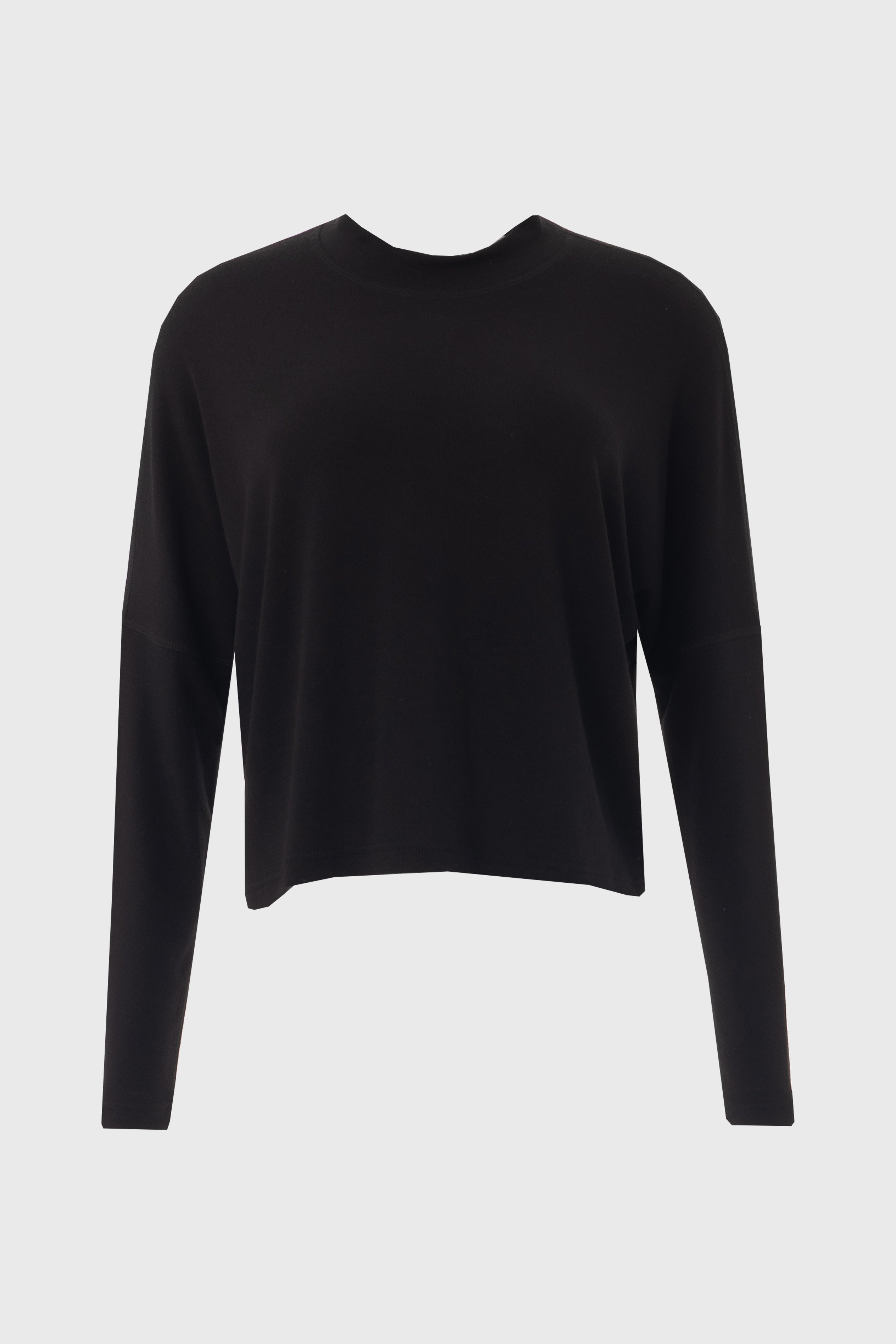 Black Swing Mock Neck Top