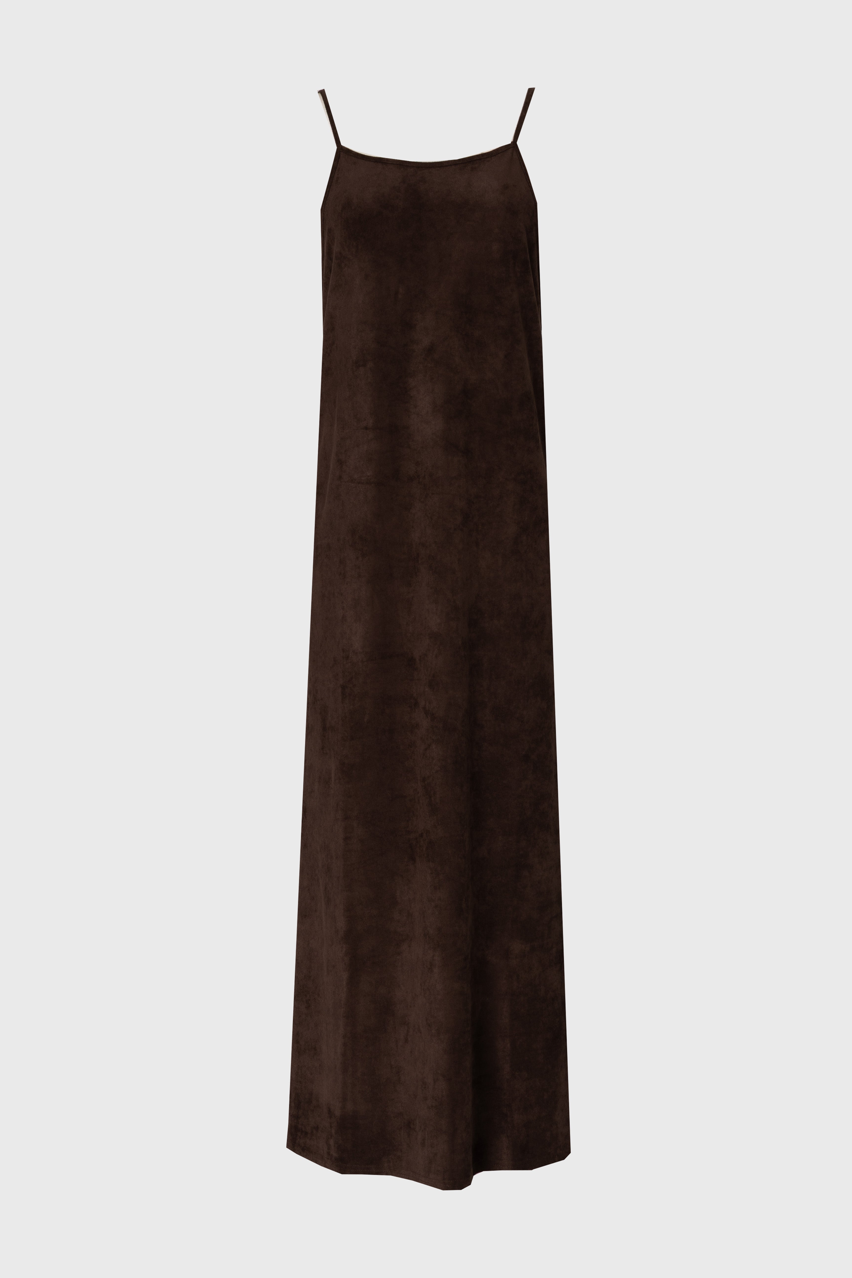 Brown Microsuede Maxi Jumper