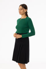 Green Faux Shrug Knit Top