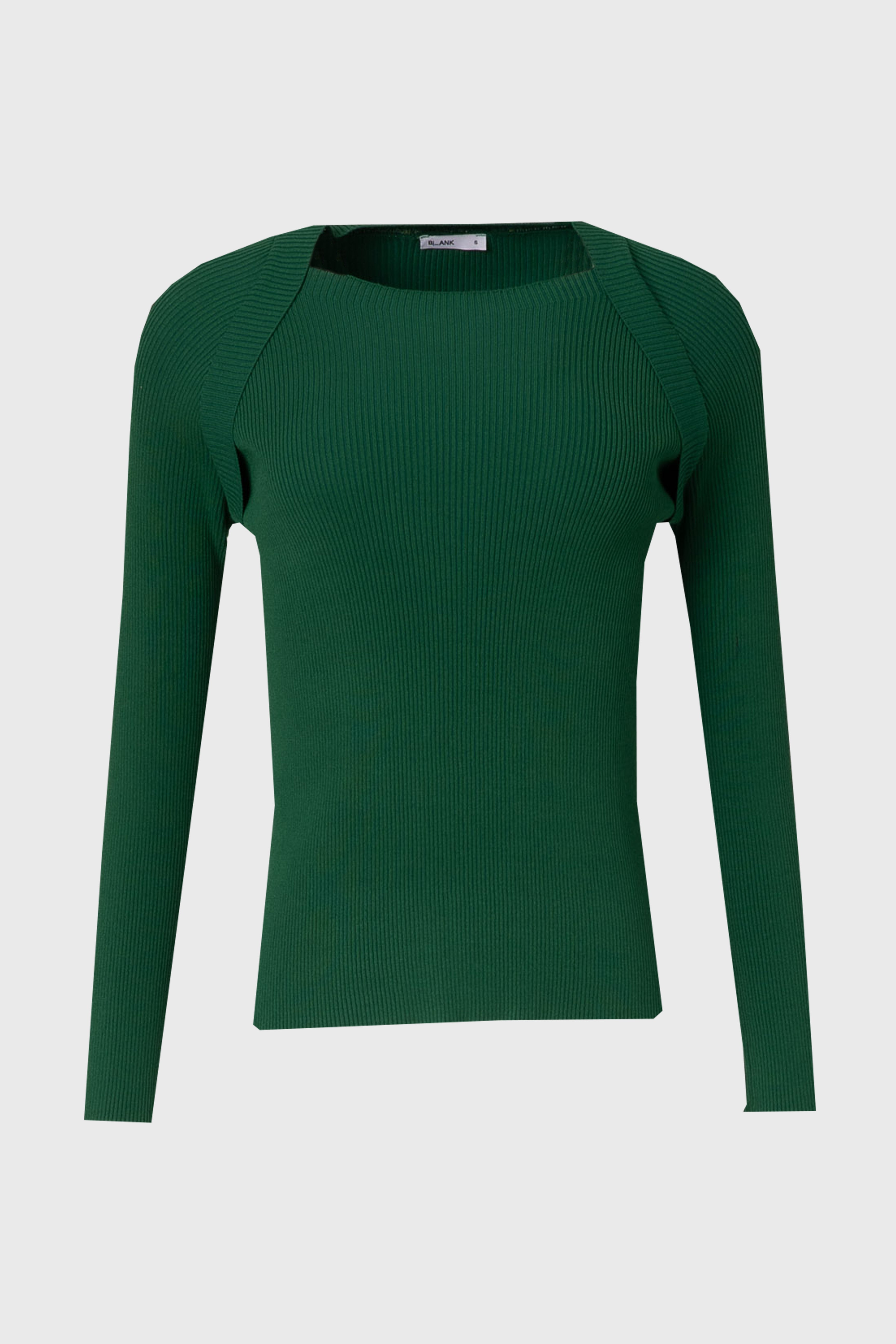Green Faux Shrug Knit Top