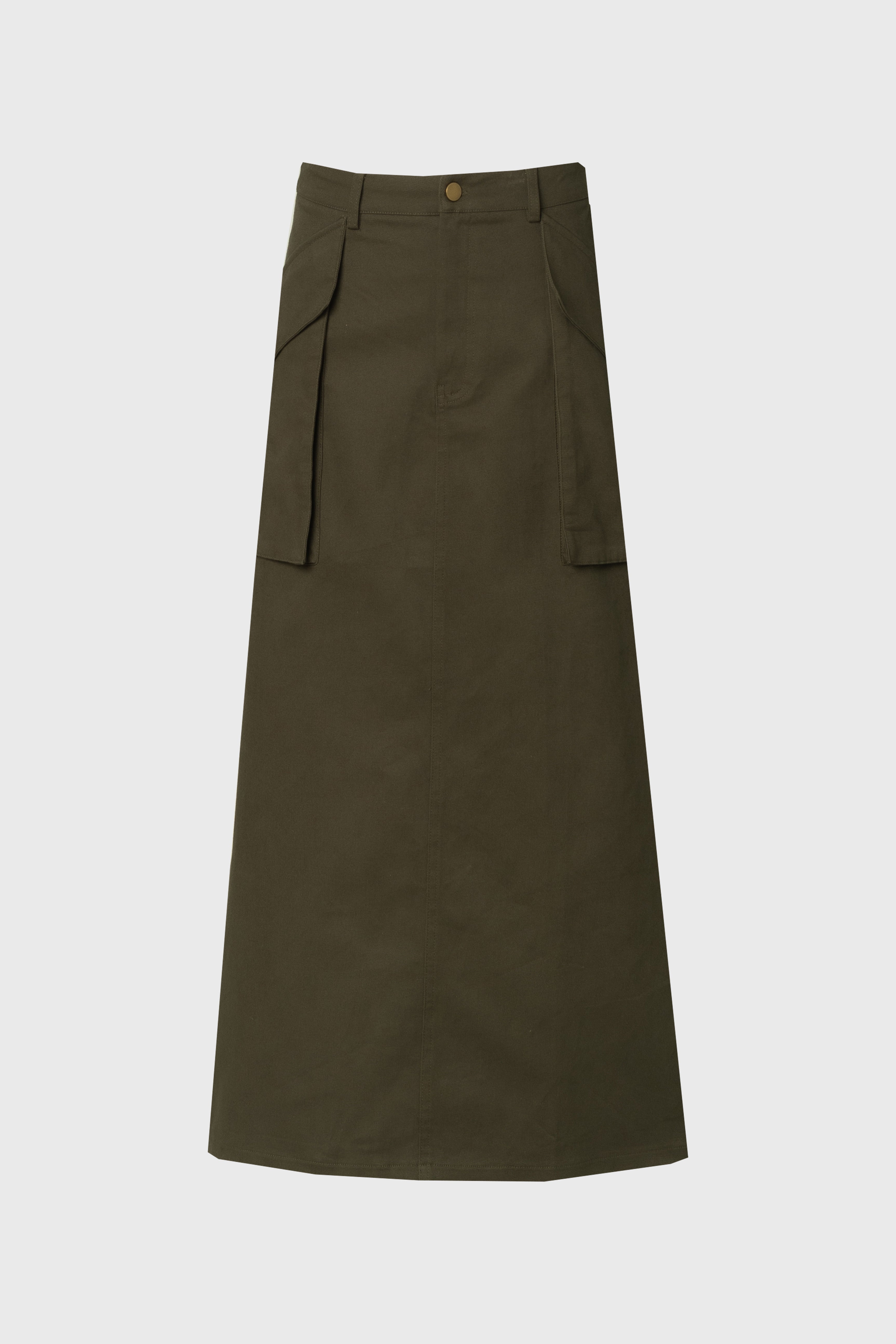 Olive Pocket Cargo Skirt