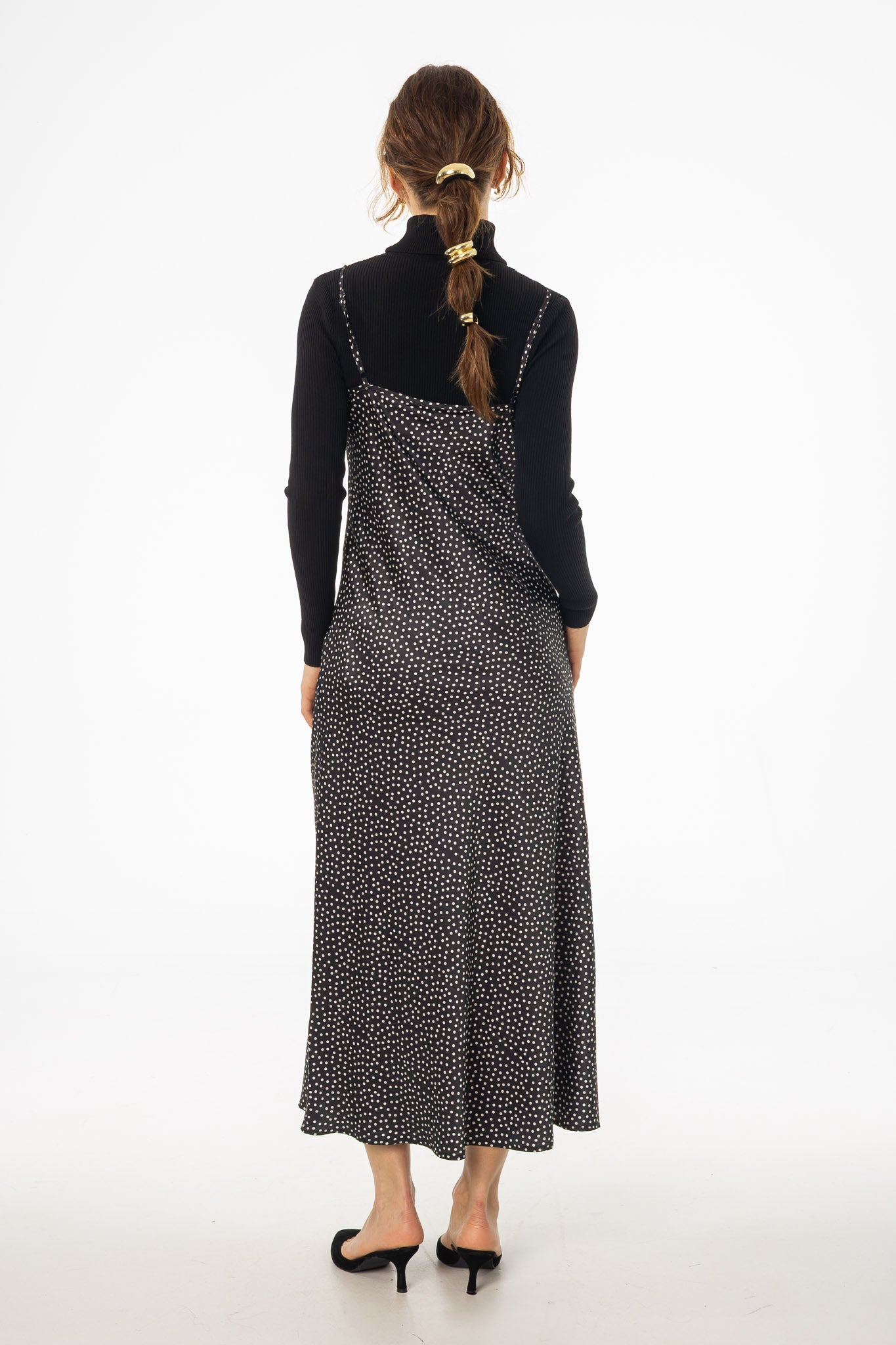 Black Polka Dot Slip Jumper