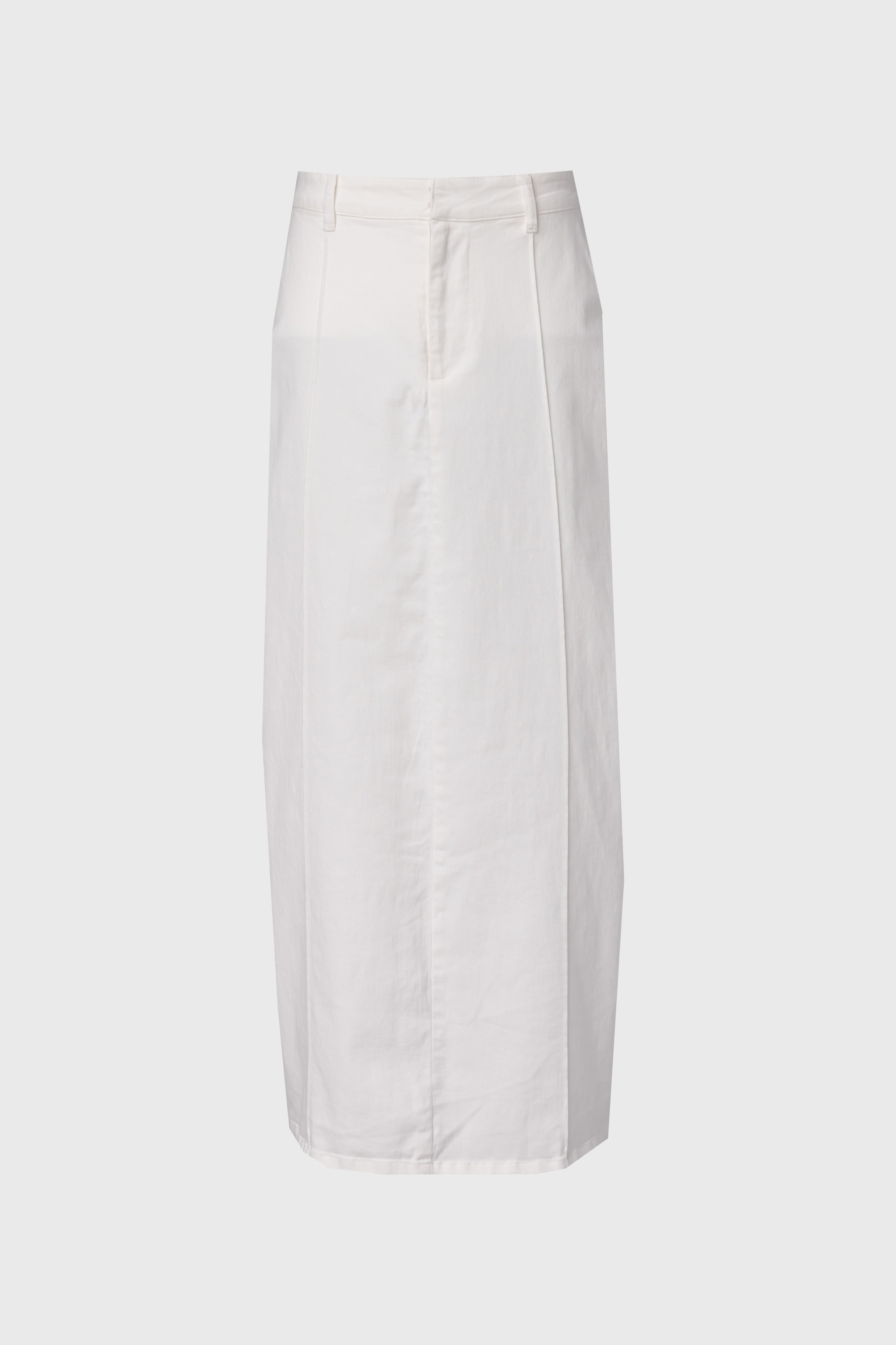 White Pencil Denim Skirt