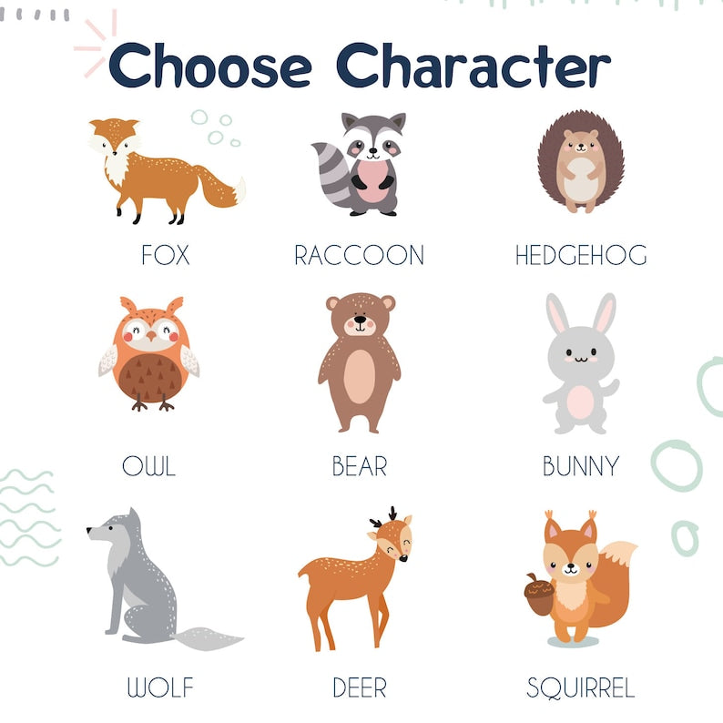 Baby Name Puzzle, Wooden Puzzle With Pegs, Personalized First Birthday Gifts for Kids, Woodland Nursery, Montessori Toys for Toddler, Child