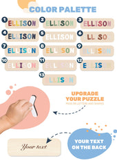 Forest Animal Puzzle, Baby Gift Personalized, Name Puzzle Board, Toddler Toys 1, 2, 3 Year Old, Birthday Gift for Kids, Woodland Nursery