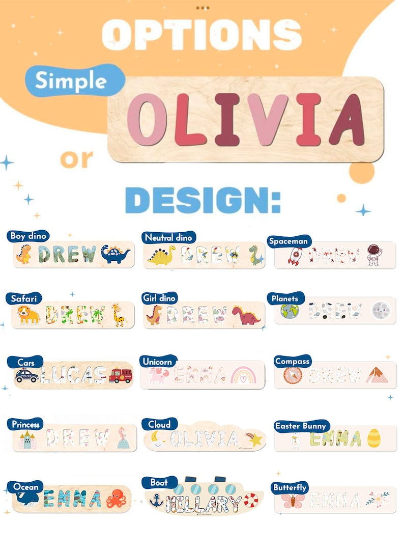1st Birthday Gift, Custom Name Puzzle, Baby Girl and Boy Gift, Wooden Toys, Personalized Gift for Toddler, Baby Shower Gift by ChildUniverse