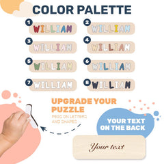 1st Birthday Gift, Baby Name Puzzle, 1st Birthday Baby Boy Gift, Baby Shower Gift, Personalized Gifts, Wooden Montessori Toys for Toddlers